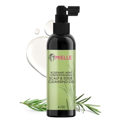 Mielle Organics Rosmarin & Minze Kopfhaut- & Edge-Reinigungshairöl – Kein Ausspülen nötig – Entfernt Produktrückstände – Verlängert Frisuren zwischen den Waschtagen – Fördert längeres, gesünderes Haar (118 ml)