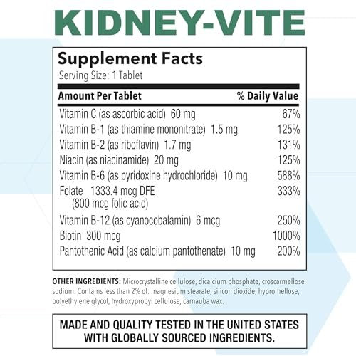Puregen Labs Kidney-Vite | Nierenunterstützung & Nierengesundheit | Nicht-GVO, glutenfrei, ohne künstliche Farbstoffe – 100 vegane Tabletten