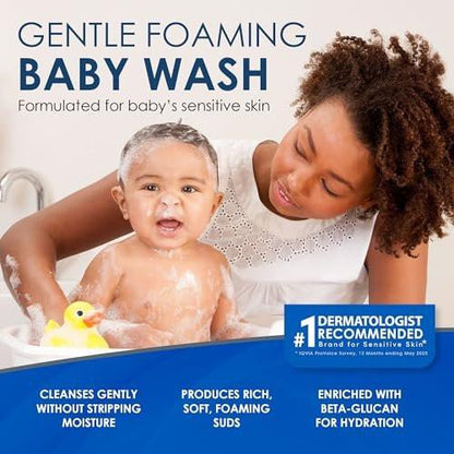 Vanicream Foaming Wash für Babys, 8 Unzen – Sanfte Reinigung & Feuchtigkeit, Tränenfreies Babyshampoo und Duschgel mit Beta-Glucan, ohne häufige Reizstoffe für empfindliche Haut, alle Altersstufen