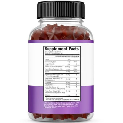 Nachtzeit Fatburner Gummibärchen (60 Stück) – Gewichtsverlust & Stoffwechsel – Zuckerfrei – Himbeergeschmack – Melatonin-Ergänzung – Vegan – Laborgeprüft – Hergestellt in den USA