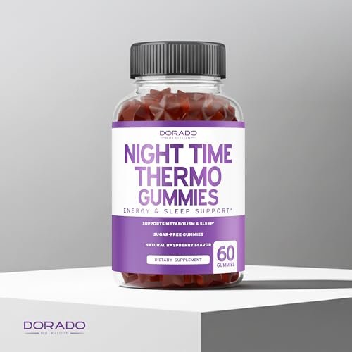 Nachtzeit Fatburner Gummibärchen (60 Stück) – Gewichtsverlust & Stoffwechsel – Zuckerfrei – Himbeergeschmack – Melatonin-Ergänzung – Vegan – Laborgeprüft – Hergestellt in den USA
