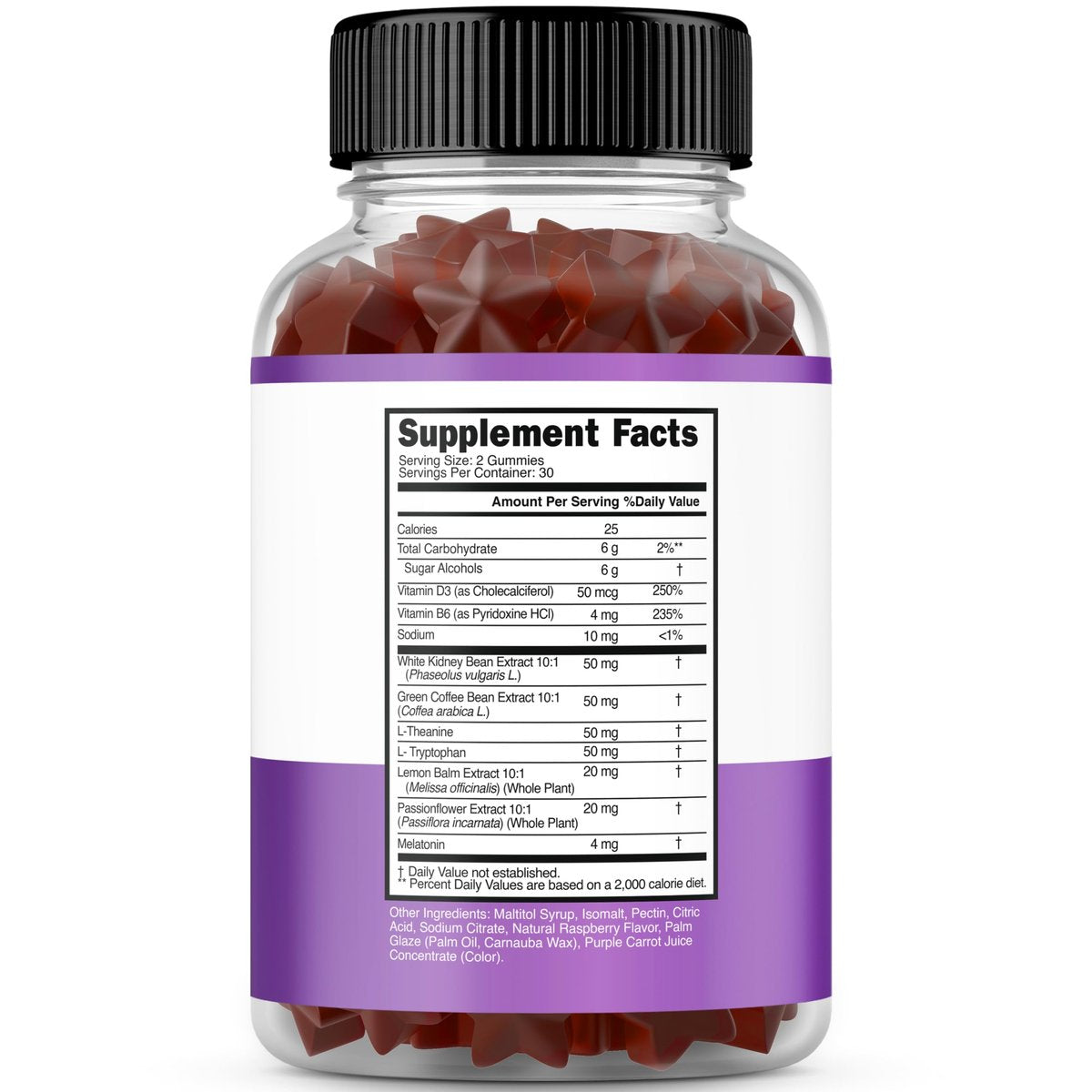 Nachtzeit Fatburner Gummibärchen (60 Stück) – Gewichtsverlust & Stoffwechsel – Zuckerfrei – Himbeergeschmack – Melatonin-Ergänzung – Vegan – Laborgeprüft – Hergestellt in den USA