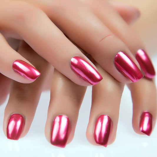 IMGDD Pink Metallic Nagellack, Spiegelglänzender Metallic-Lack, Lang anhaltend, Schnell trocknend (09, 6 ml)