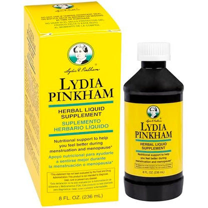 Lydia Pinkham Flüssiges Kräuterergänzungsmittel für Menstruation und Wechseljahre, 240 ml