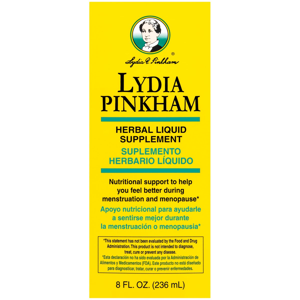 Lydia Pinkham Flüssiges Kräuterergänzungsmittel für Menstruation und Wechseljahre, 240 ml