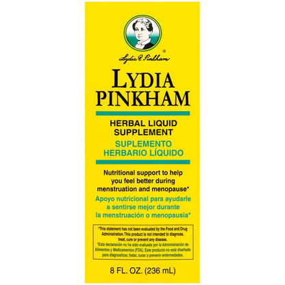 Lydia Pinkham Flüssiges Kräuterergänzungsmittel für Menstruation und Wechseljahre, 240 ml
