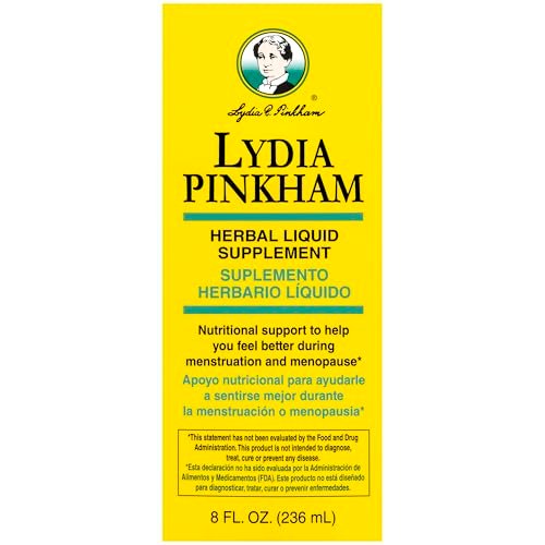 Lydia Pinkham Flüssiges Kräuterergänzungsmittel für Menstruation und Wechseljahre, 240 ml