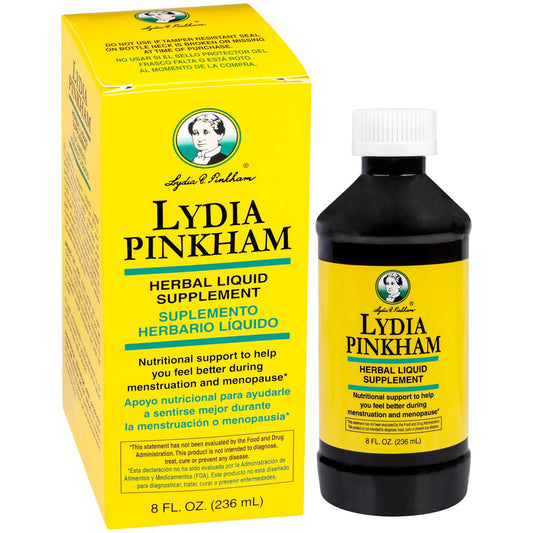 Lydia Pinkham Flüssiges Kräuterergänzungsmittel für Menstruation und Wechseljahre, 240 ml