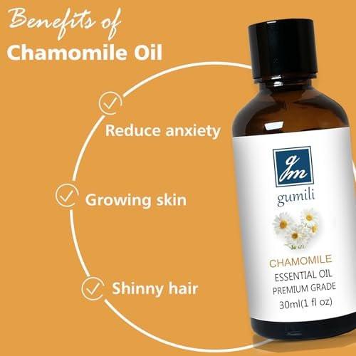 GM Gumili Kamillenöl 30 ml - Reines Kamillenöl für Haut, Entspannung & Aromatherapie, Diffuser, Massage & DIY