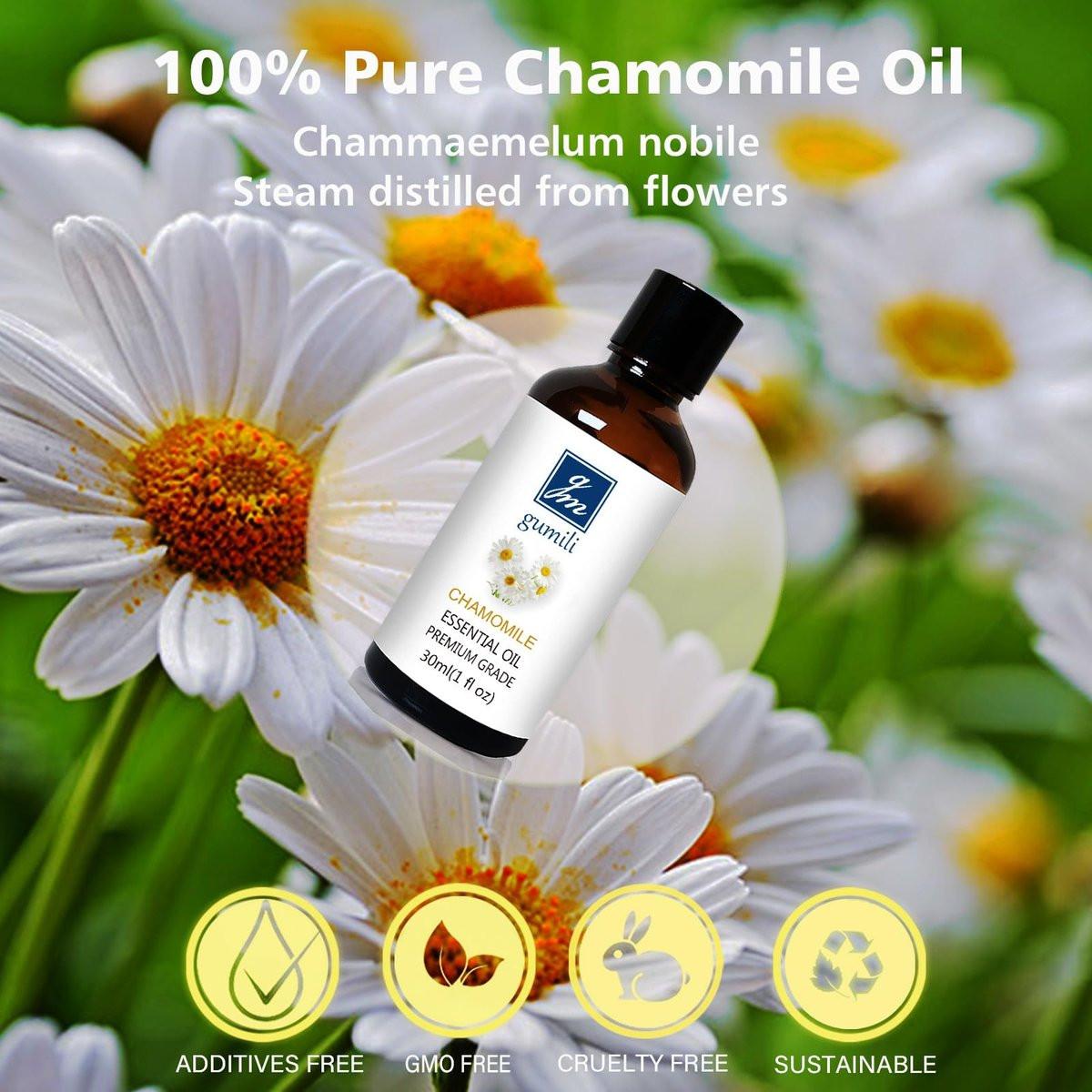 GM Gumili Kamillenöl 30 ml - Reines Kamillenöl für Haut, Entspannung & Aromatherapie, Diffuser, Massage & DIY