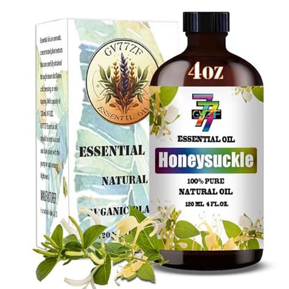 Honeysuckle Ätherisches Öl – Süßes Geißblattöl für Diffuser, DIY-Kerzen, Seife, Luftbefeuchter, Zuhause, Geschenk – 120 ml – GV77ZF