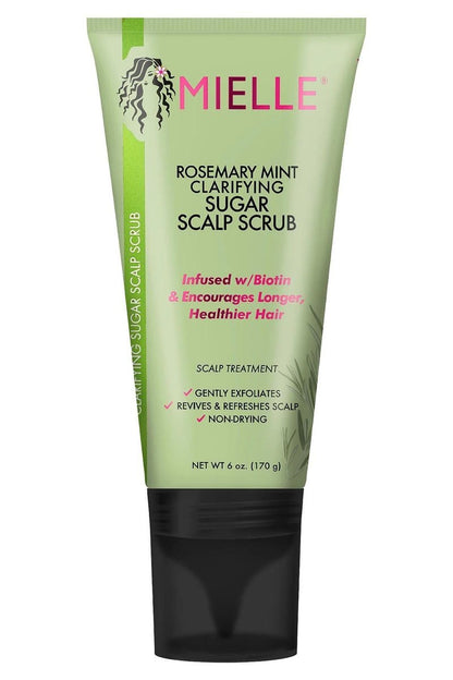 Mielle Organics Rosmarin & Minze Zucker-Peeling für die Kopfhaut - Sanfte Pre-Shampoo Behandlung gegen Trockenheit und Produktablagerungen - Mit Biotin, feuchtigkeitsspendend (177 ml)