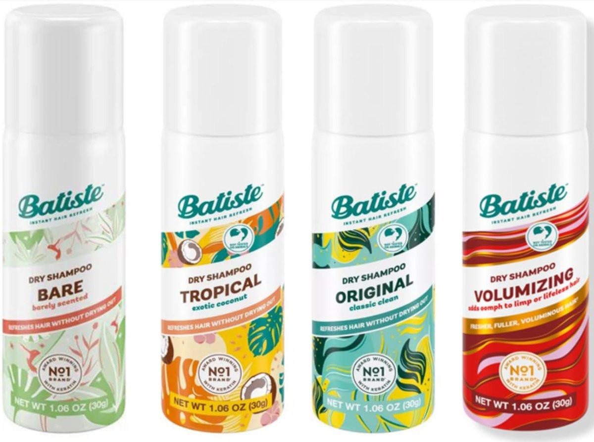 Batiste Mini 4er-Pack: Trockenshampoo Original, Tropical, Bare & Volumizing – 1,06 oz (4er-Pack)