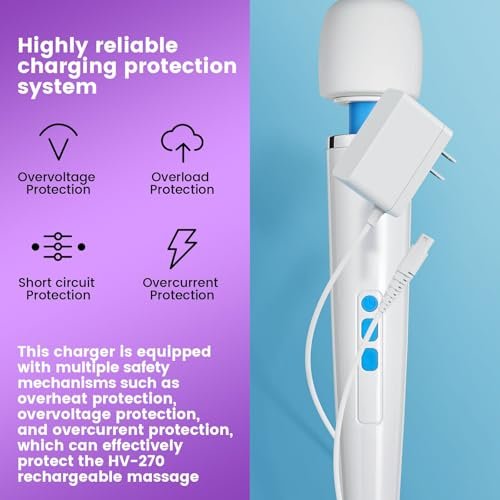 HV270 Ladegerät Ersatz kompatibel mit Hitachi Magic Wand HV-270 wiederaufladbare kabellose Massagegerät Netzteil Versorgungskabel (NUR für HV270)