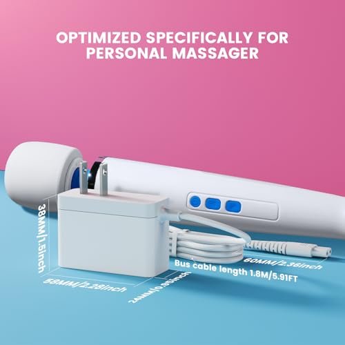 HV270 Ladegerät Ersatz kompatibel mit Hitachi Magic Wand HV-270 wiederaufladbare kabellose Massagegerät Netzteil Versorgungskabel (NUR für HV270)