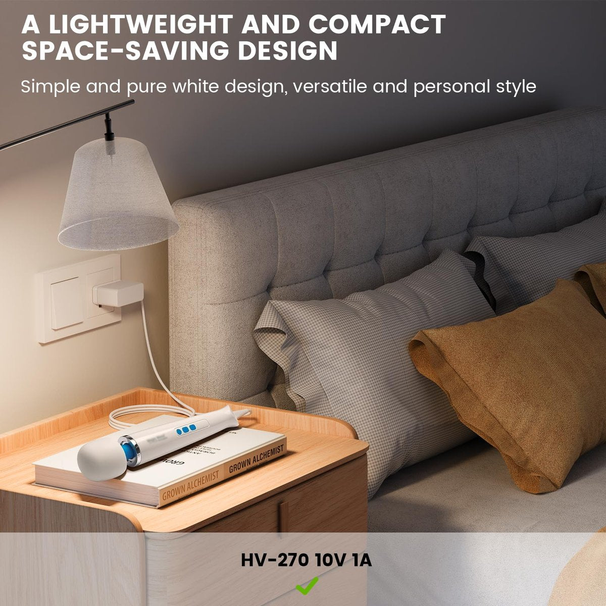 HV270 Ladegerät Ersatz kompatibel mit Hitachi Magic Wand HV-270 wiederaufladbare kabellose Massagegerät Netzteil Versorgungskabel (NUR für HV270)