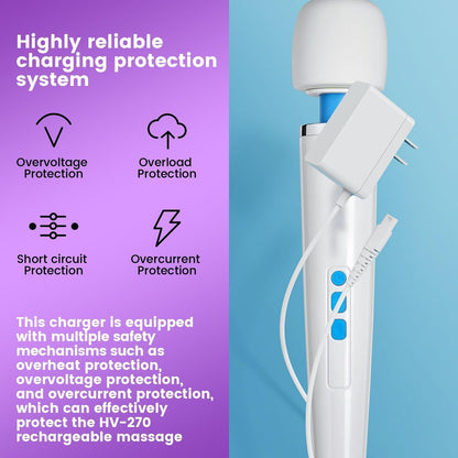 HV270 Ladegerät Ersatz kompatibel mit Hitachi Magic Wand HV-270 wiederaufladbare kabellose Massagegerät Netzteil Versorgungskabel (NUR für HV270)