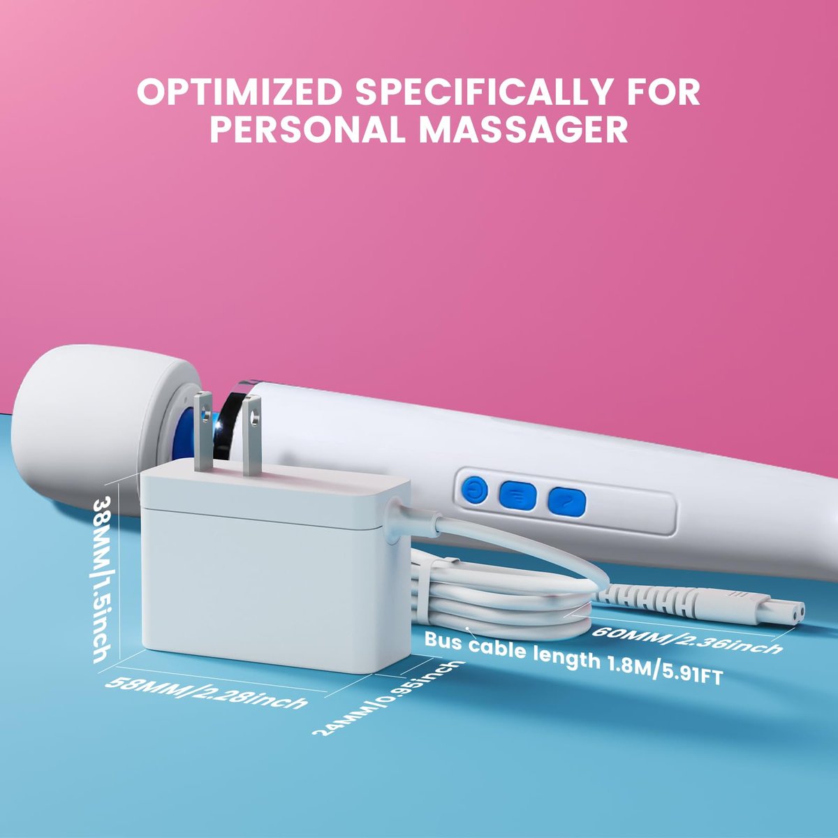HV270 Ladegerät Ersatz kompatibel mit Hitachi Magic Wand HV-270 wiederaufladbare kabellose Massagegerät Netzteil Versorgungskabel (NUR für HV270)