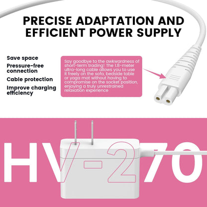 HV270 Ladegerät Ersatz kompatibel mit Hitachi Magic Wand HV-270 wiederaufladbare kabellose Massagegerät Netzteil Versorgungskabel (NUR für HV270)
