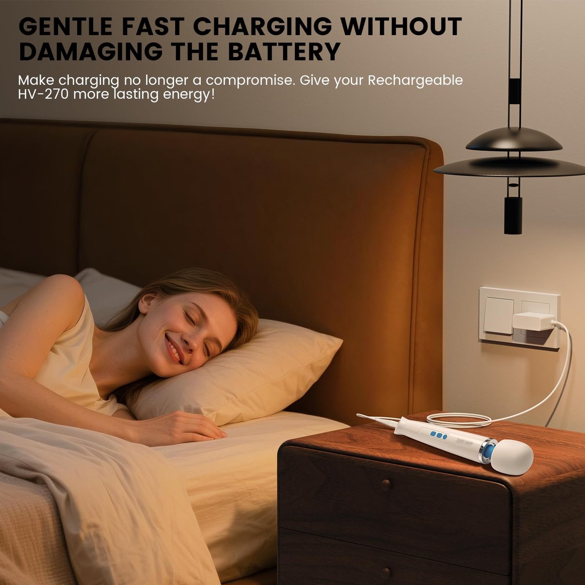 HV270 Ladegerät Ersatz kompatibel mit Hitachi Magic Wand HV-270 wiederaufladbare kabellose Massagegerät Netzteil Versorgungskabel (NUR für HV270)