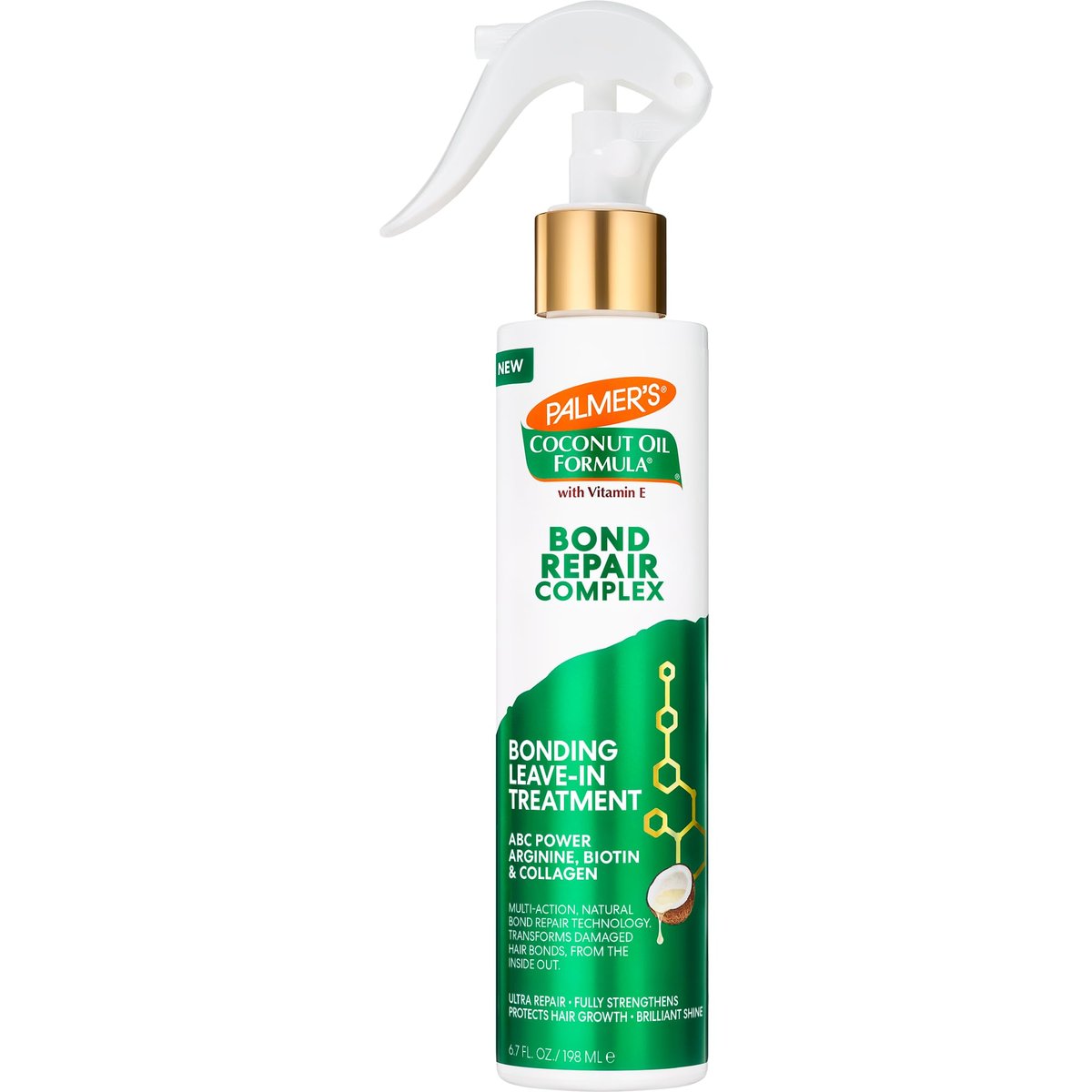 Palmer's Amino Bonding Complex Leave-In Conditioner Spray mit Kokosöl & Vitamin E – Hitzeschutz, Anti-Frizz, Stärkung & Schutz für das Haarwachstum, für alle Haartypen, 200 ml