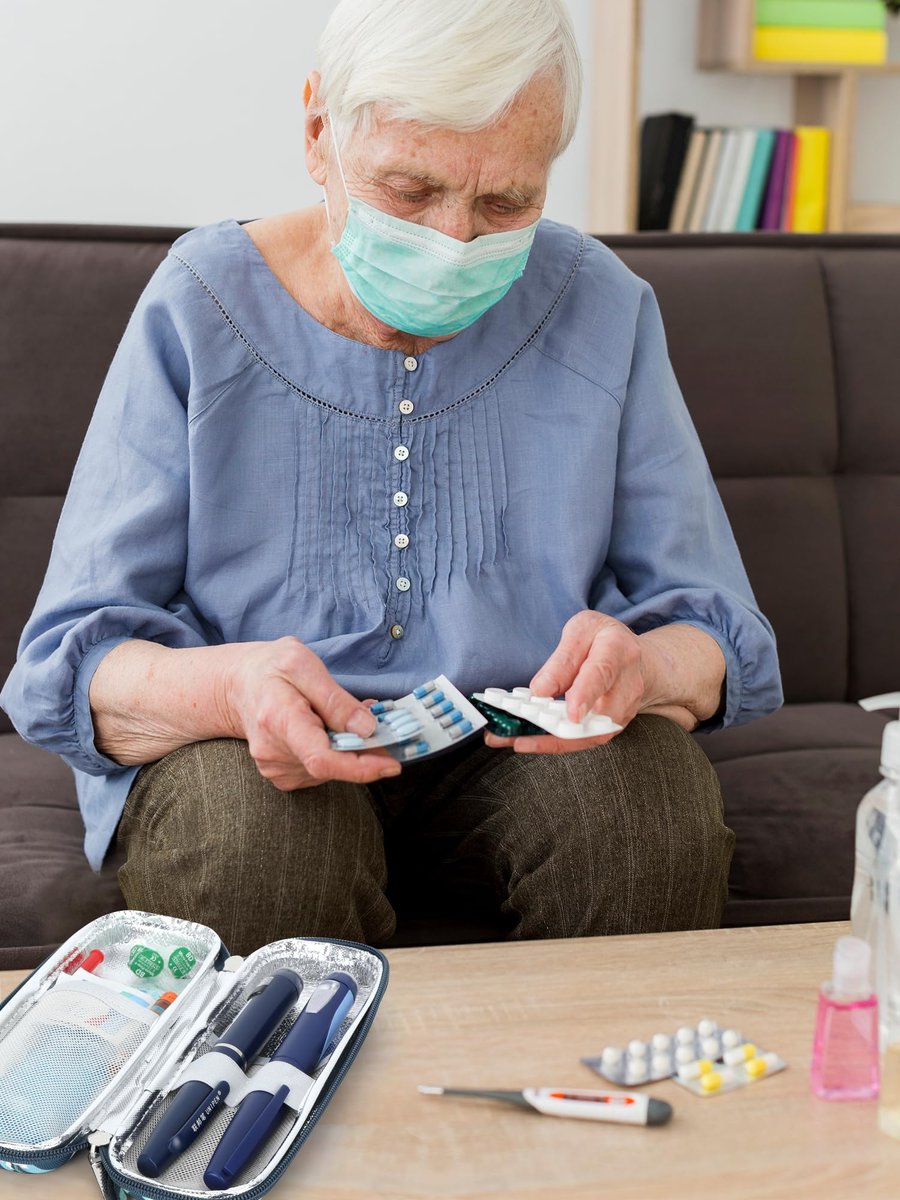 YOUSHARES Tragbare Insulin-Kühlbox Reiseetui – TSA-zugelassene Diabetiker-Medikamenten-Kühltasche, EVA-isolierte Aufbewahrung für Epi-Pens, Kühlende Diabetes-Versorgungstasche mit 2 Kühlakkus
