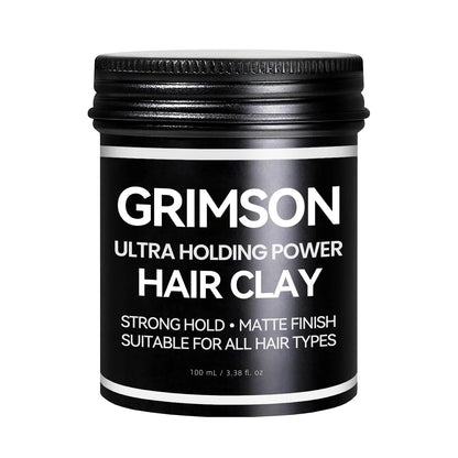 GRIMSON Haarwachs für Männer – Starker Halt, Mattes Finish, Ideal für alle Haartypen & Frisuren, Leicht auswaschbar, Verbessert Textur & Fülle, Einfach anzuwenden (100g / 3,5oz)