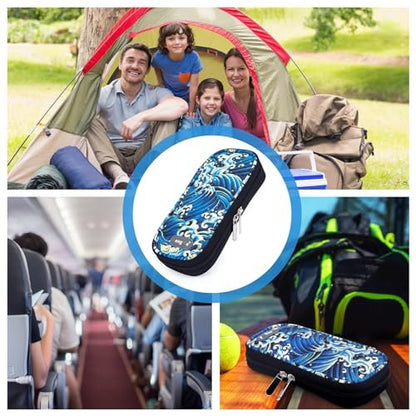 YOUSHARES Insulin-Kühltasche Reiseetui, Diabetiker-Reiseetui TSA-geprüft mit 2 Kühlakkus für GLP-1, Ozempic, Insulin-Pens und Insulin-Fläschchen für den täglichen Gebrauch und Reisen