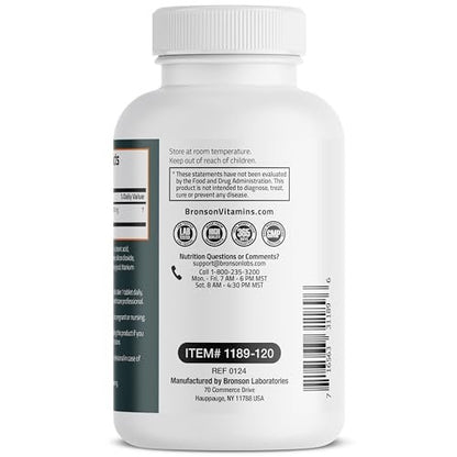 Bronson Magnesium 500 mg – Unterstützt Knochen- und Muskelgesundheit & Nervensystem – Non-GMO, 120 vegetarische Tabletten