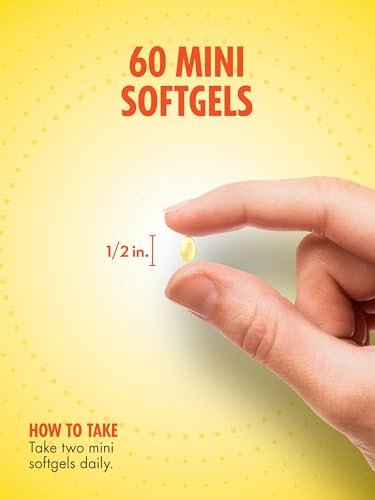Sundance Mini Fischöl Softgels 1340mg | 60 Stück | Kontrolliert Fischgeschmack | Premium-Stärke Formel mit Omega-3 | Natürlicher Zitronengeschmack | Nicht-GMO und Glutenfrei