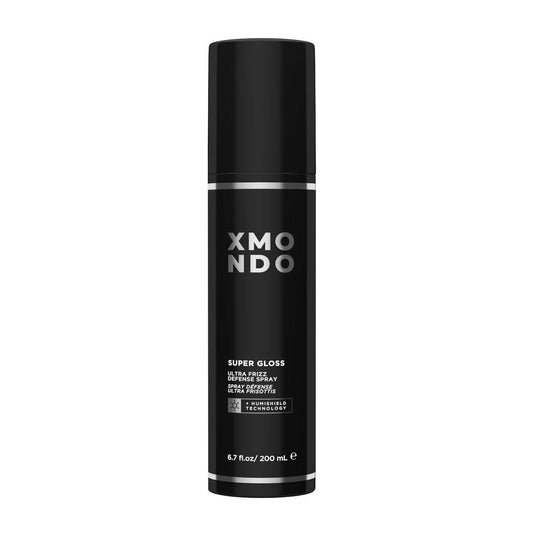 XMONDO Hair Super Gloss Ultra Frizz Defense Spray – Veganes Anti-Frizz-Spray mit Humishield-Technologie für glattes, glänzendes Haar, 200 ml