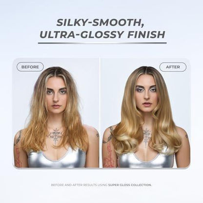 XMONDO Hair Super Gloss Ultra Frizz Defense Spray – Veganes Anti-Frizz-Spray mit Humishield-Technologie für glattes, glänzendes Haar, 200 ml