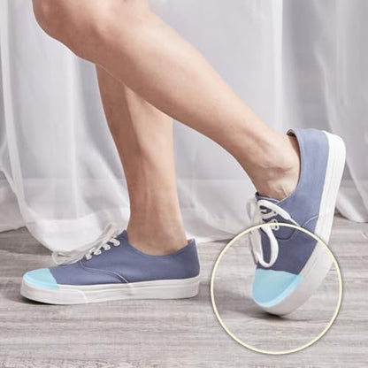 Dr.Foot Schuhfüller-Einlagen für lose Schuhe, Zehenfüller-Polster für zu große Schuhe, Schuhfüller für Freizeit-, Sport-, High Heels und Stiefel (Medium: Eine halbe bis ganze Größe größer, Blau)