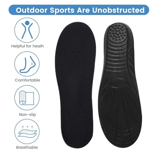 Memory Foam Einlegesohlen - Stoßdämpfend & Bequem für Herren und Damen (L US M: 9.5-12.5/W: 10.5-13.5)
