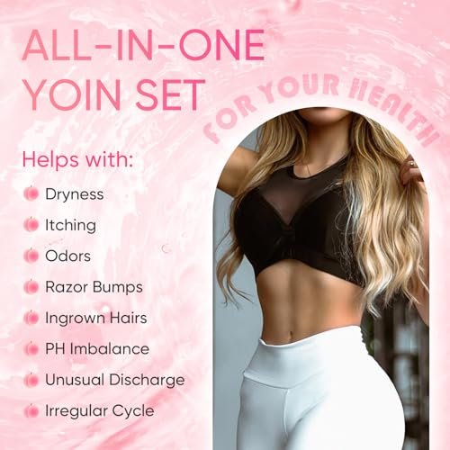 MENOMINO Femininwaschseife & Yoni-Öl-Set für pH-Balance, Feuchtigkeitsspendend, Geruchsentfernung, 150 ml Waschseife, 30 ml Bio-Femininöl & 100 g Yoni-Seife (Pfirsich)