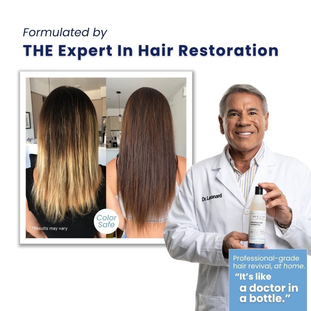Copper Chemist Haarwuchs-Shampoo für Männer & Frauen – Kupferpeptide gegen Haarausfall & Haarverdünnung – von Ärzten entwickelt, natürlich, sulfatfrei, farbsicher, Kopfhautbehandlung zur Regeneration