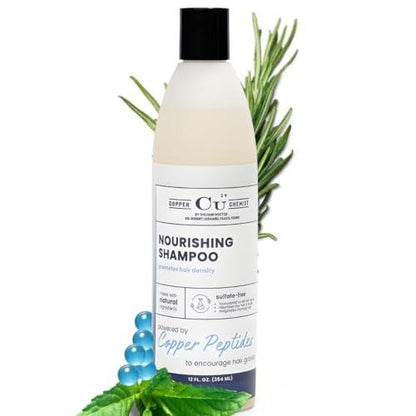 Copper Chemist Haarwuchs-Shampoo für Männer & Frauen – Kupferpeptide gegen Haarausfall & Haarverdünnung – von Ärzten entwickelt, natürlich, sulfatfrei, farbsicher, Kopfhautbehandlung zur Regeneration