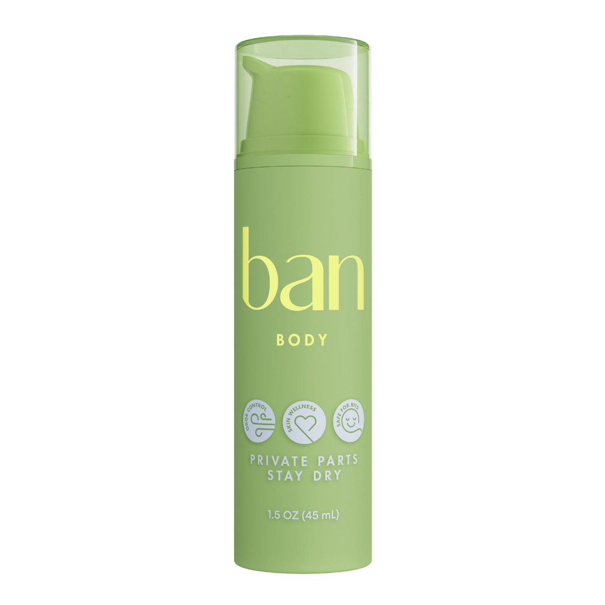 Ban Private Parts Deodorizing Lotion – Schweißabsorbierende Lotion für empfindliche Körperstellen mit Aloe & Ringelblume, aluminiumfrei & backpulverfrei, leichter Duft, 42,5 g