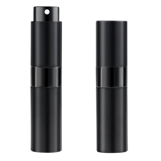8 ml Parfüm Reisezerstäuber nachfüllbar – Perfekt für Osterkörbe, Valentinstag, Weihnachten – 2er-Pack Schwarz