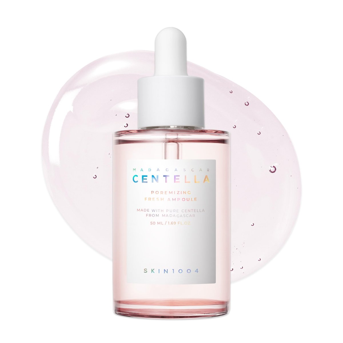 SKIN1004 Centella Poremizing Fresh Ampulle 50ml – Koreanisches Pink Serum für verfeinerte Poren mit Madagaskar Centella und Himalaya Rosa Salz, feuchtigkeitsspendendes Gesichtsserum