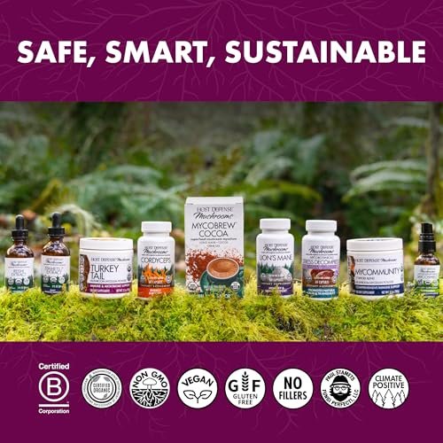 Host Defense Turkey Tail Kapseln – Unterstützung für Verdauungsgesundheit & Immunsystem – Pilzpräparat für Magen-Darm- & Darmmikrobiom-Unterstützung – 30 Kapseln (15 Portionen)