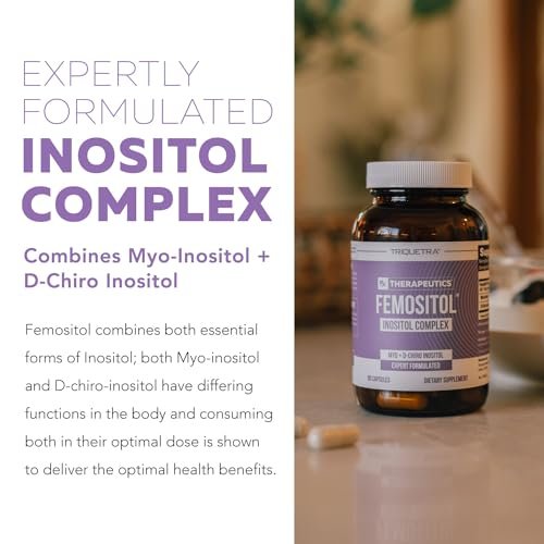 Femositol® Myo-Inositol & D-Chiro Inositol Komplex - Klinisch validiertes 40:1 Verhältnis (Vitamin B8) | Hormonbalance & Unterstützung der Eierstockfunktion (90 Kapseln – 30 Portionen)