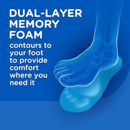 Dr. Scholl's® Cushy Comfort Einlegesohlen mit Memory Foam – Vollflächige, reaktionsfreudige Dämpfung, Druckentlastung, schlankes Design, zuschneidbar, Unisex, Herren Schuhgröße 7-13, Damen 5-10, 1 Paar