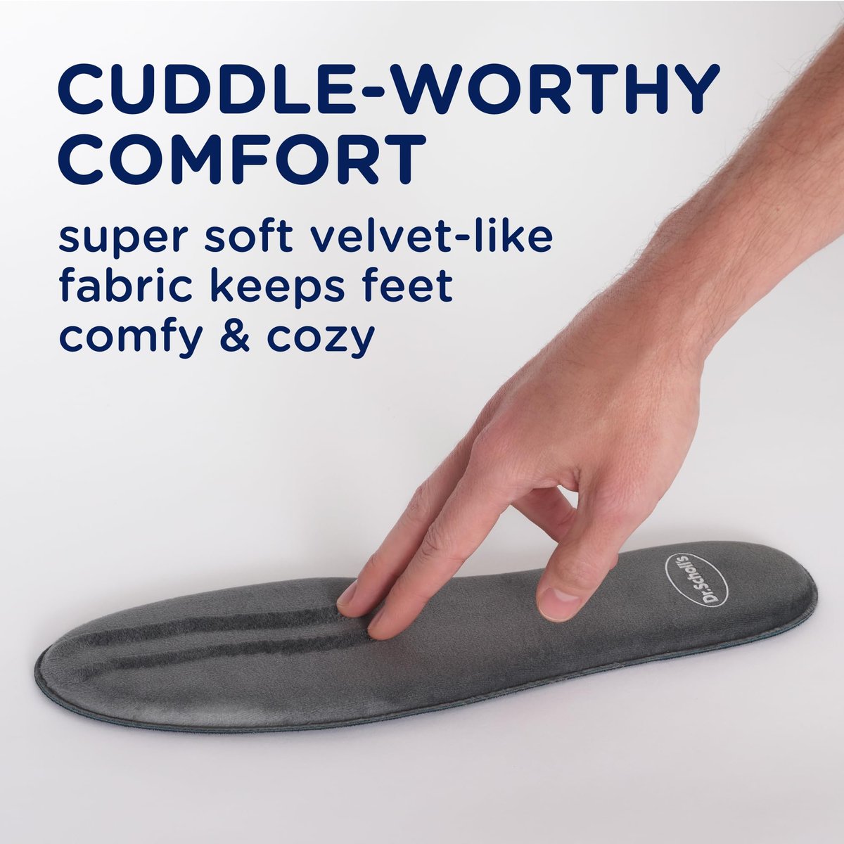 Dr. Scholl's® Cushy Comfort Einlegesohlen mit Memory Foam – Vollflächige, reaktionsfreudige Dämpfung, Druckentlastung, schlankes Design, zuschneidbar, Unisex, Herren Schuhgröße 7-13, Damen 5-10, 1 Paar