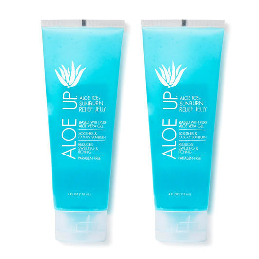 Aloe Up Aloe Vera Gel für Sonnenbrandlinderung – Kühlendes After-Sun-Gel für Erwachsene & Kinder, Gesicht & Körper – 96,6 % reines Gel – Riffreundlich, alkohol- & duftstofffrei – 118 ml – 2er-Pack