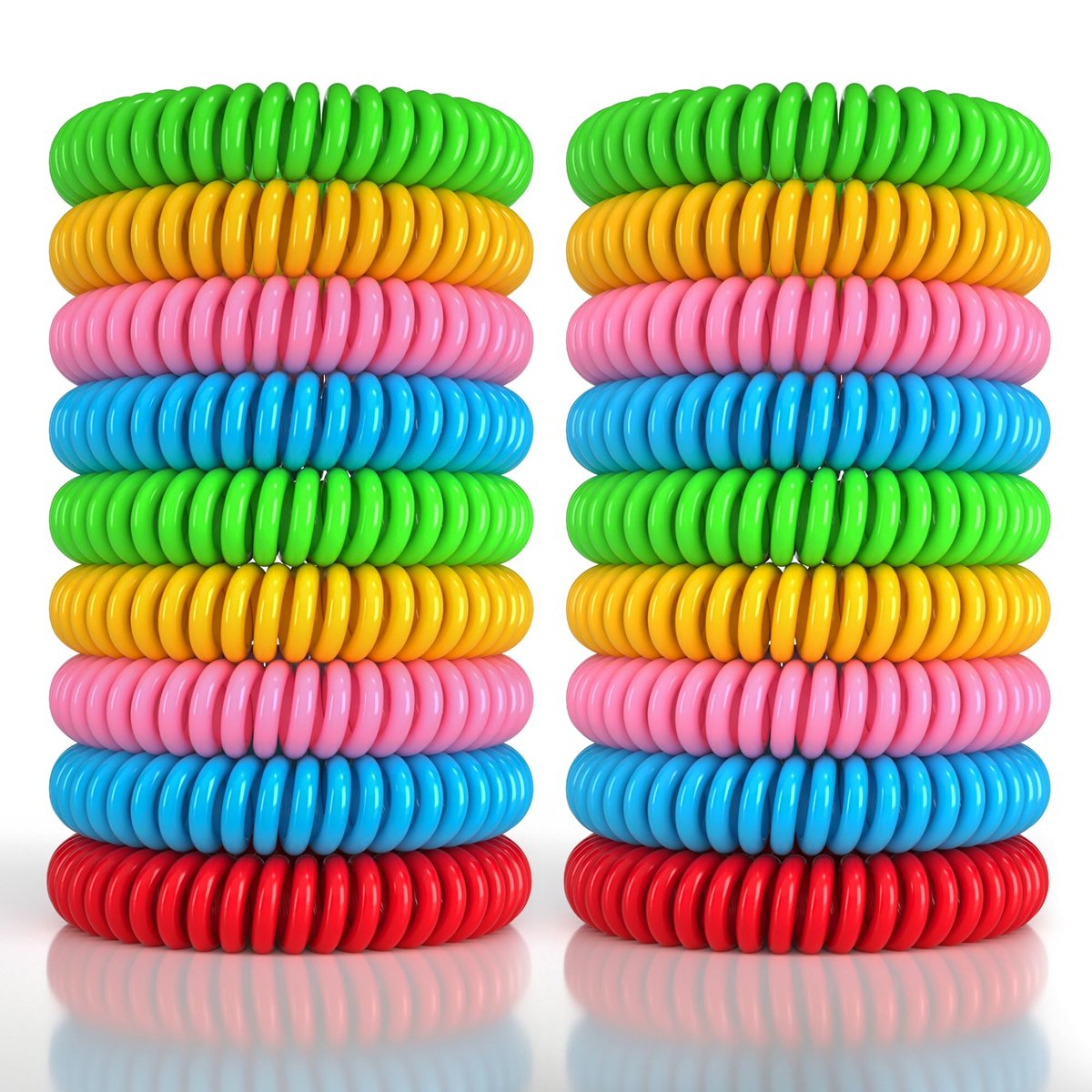 BuggyBands 18er Pack Mückenarmbänder für Erwachsene & Kinder – DEET-freie, wasserdichte Bänder, einzeln verpackte Repellent-Armbänder