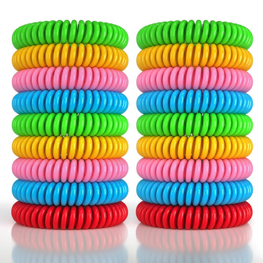 BuggyBands 18er Pack Mückenarmbänder für Erwachsene & Kinder – DEET-freie, wasserdichte Bänder, einzeln verpackte Repellent-Armbänder