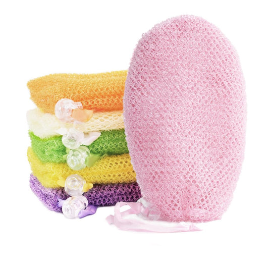6er-Pack Mesh-Seifenbeutel für Seifenstücke, aufhängbare Seifentasche, Seifenbeutel für die Dusche mit Kordelzug, bunte Seifensparbeutel für Körperwäsche, 3,9 x 6 Zoll