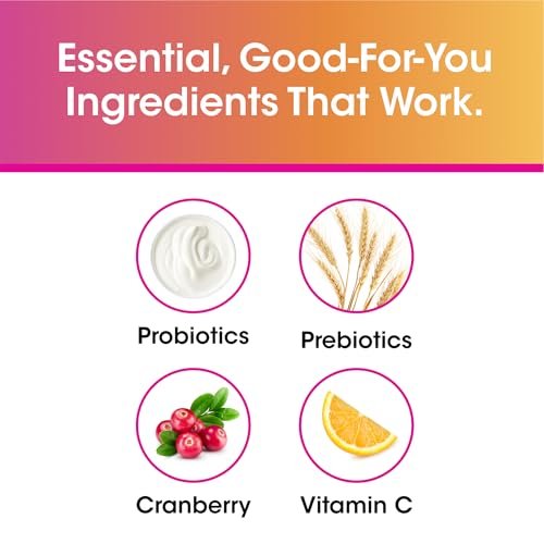 vH Essentials Probiotische Gummis mit Präbiotika & Cranberry – für die Gesundheit der Harnwege und das vaginale Mikrobiom, 60 Stück
