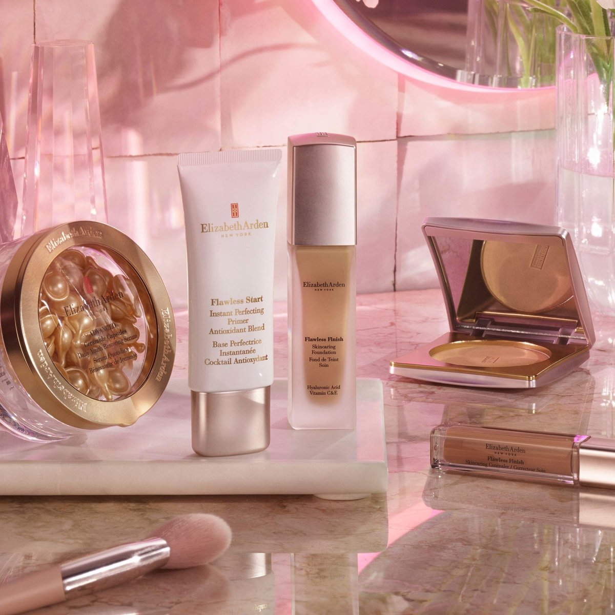 Elizabeth Arden Flawless Finish Skincaring Pressed Setting Powder – Deep Shade – Matte Finish